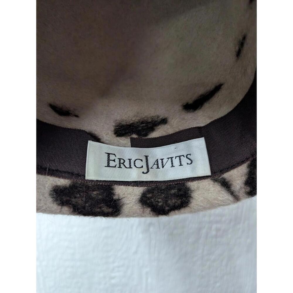 Vintage Eric Javits Wool Mohair Giraffe Animal Print Hat - Picture 4 of 6